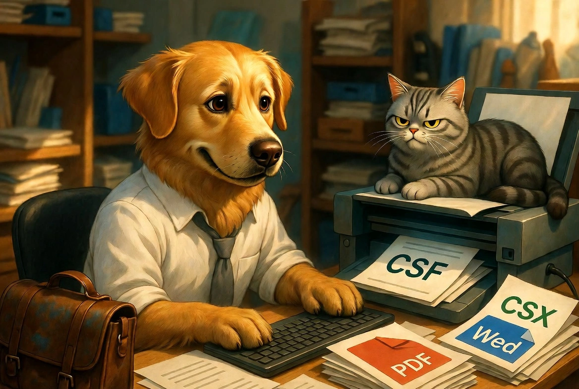 Digby the dogsbody converting files between formats
